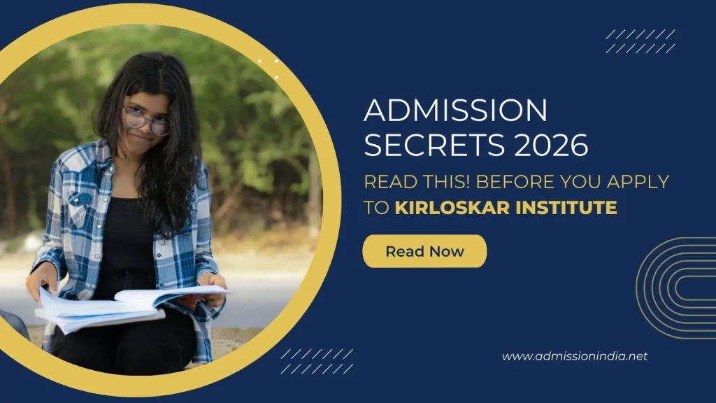Kirloskar Institute 2026 admission